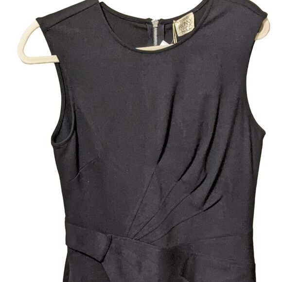 NWT Torn by Ronny Kobo NYC black stretch wrap detail sleeveless mini dress Large - Picture 10 of 11
